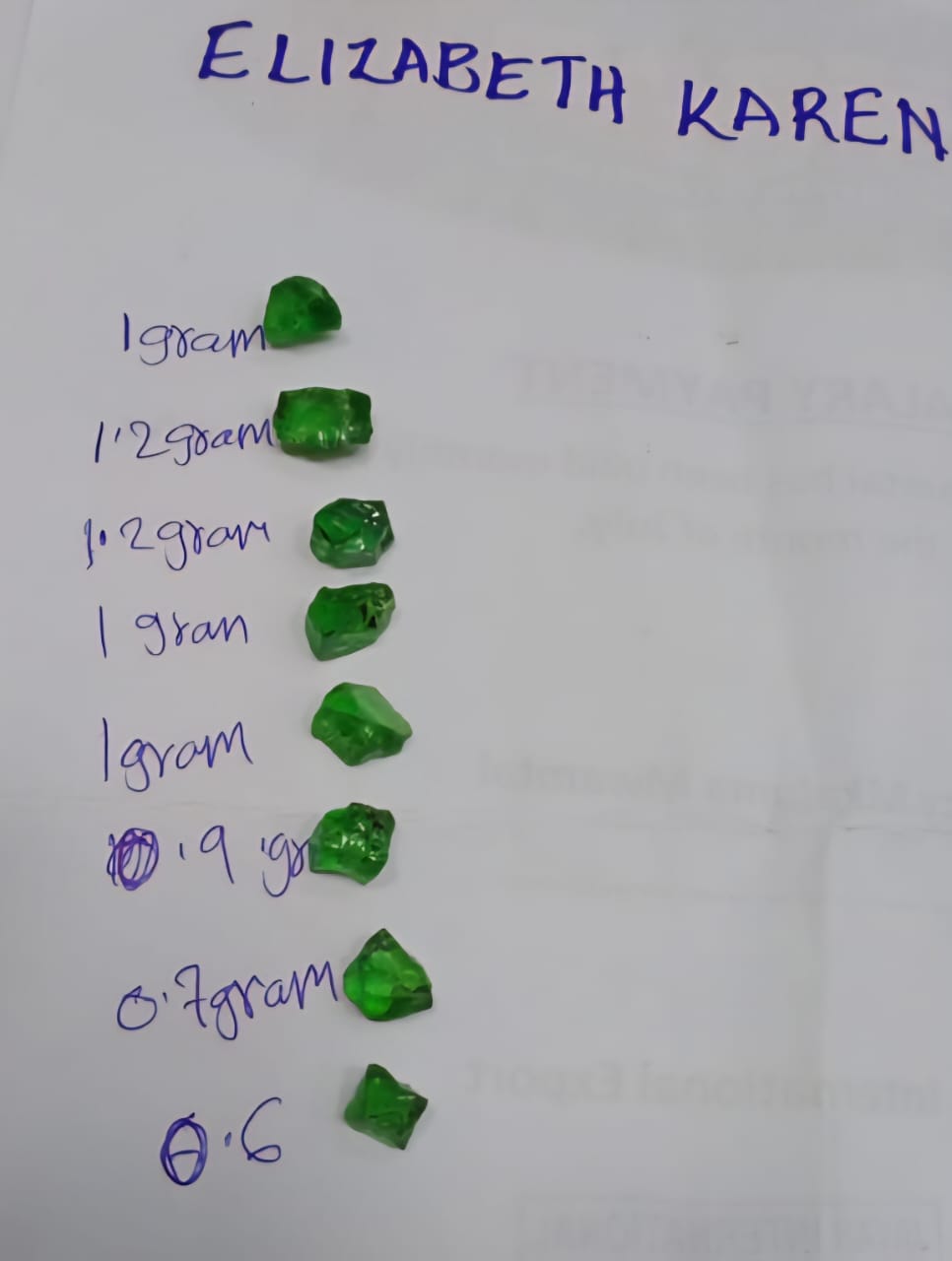 Emerald selection