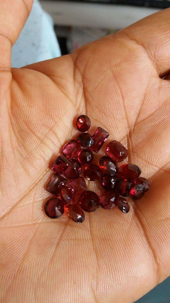 Red Garnet — deep crimson cut gemstone