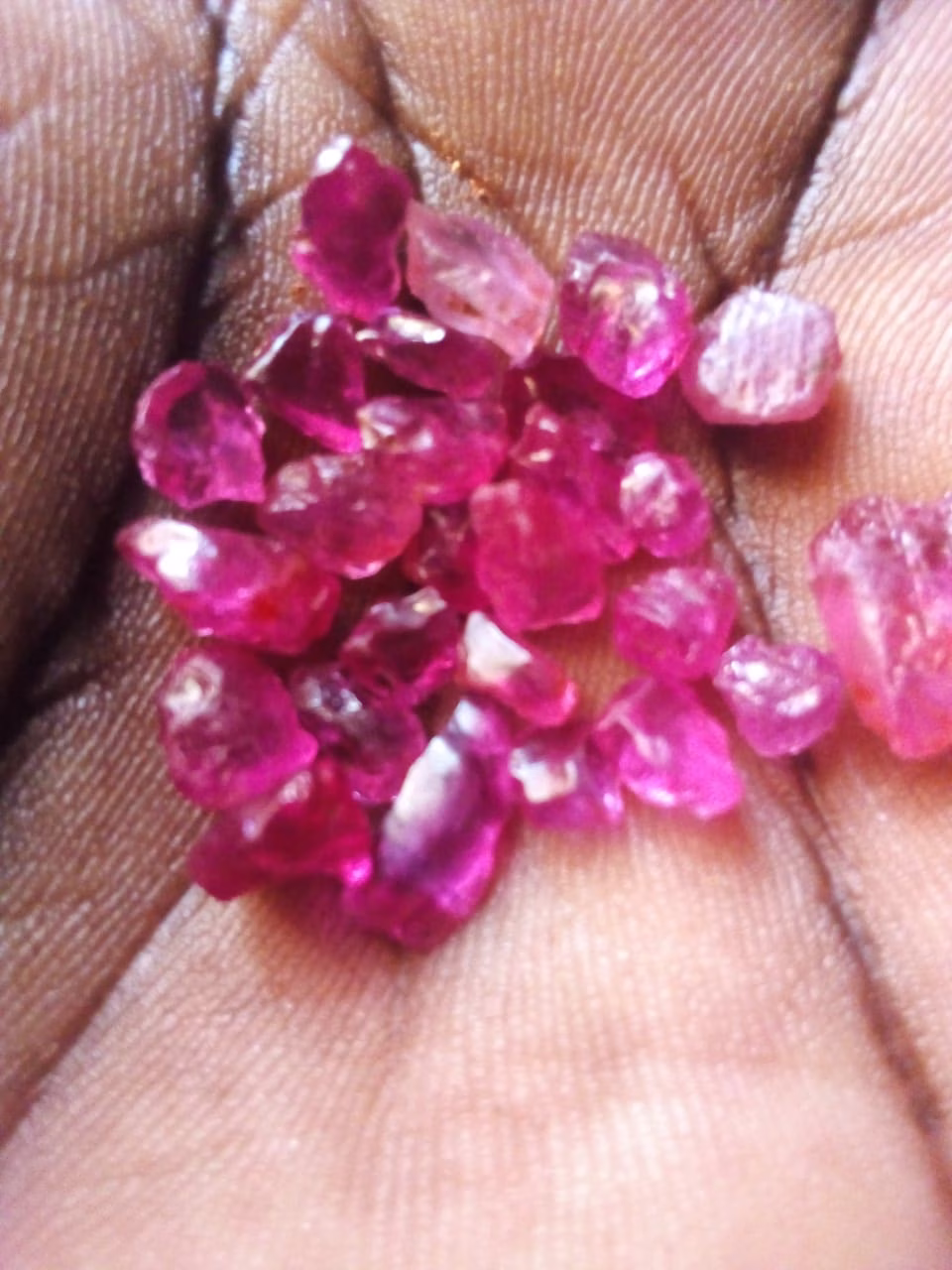 Ruby rough stones