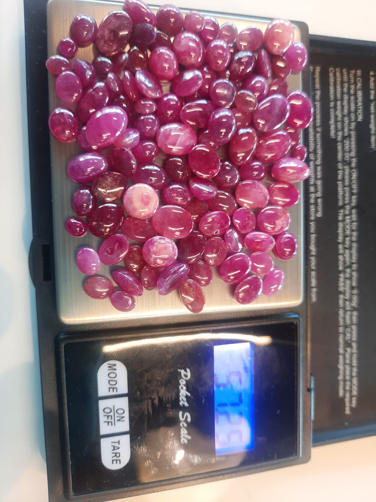 Ruby cabochons